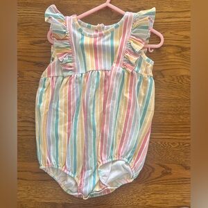 Striped Multicolor Kids One Piece
